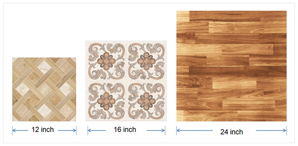 Common Ceramic Tiles Sizes