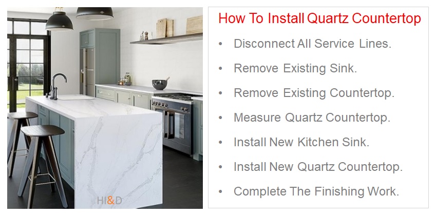 How To Install Quartz Countertops, How To Install Base Cabinet Under Existing Countertop