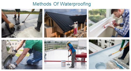 Methods Of Waterproofing , Types Of Waterproofing Methods