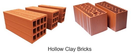 Hollow Clay Bricks , Light Weight Clay Bricks